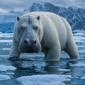 Hippopotamus + Polar bear